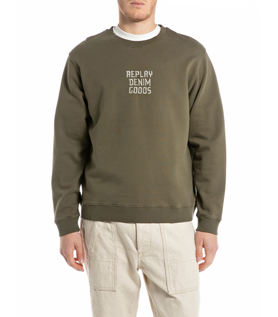 レタリング刺しゅうコットンフリース 詳細画像 マッドブラウン 1